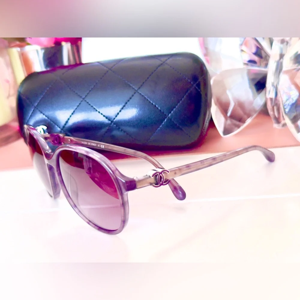Chanel Sunglasses w Enameled CC Logo Charms